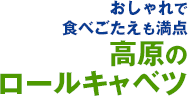 お洒落で食べごたえも満点高原のロールキャベツ