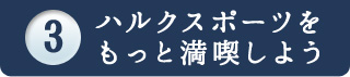 ハルクスポーツをもっと満喫しよう