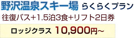 野沢温泉スキー場らくらくプラン