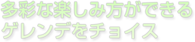 多彩な楽しみ方ができるゲレンデをチョイス