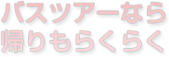 バスツアーなら帰りもらくらく