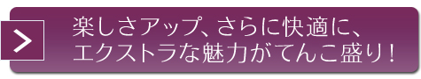 楽しさアップ、さらに快適に、エクストラな魅力がてんこ盛り！