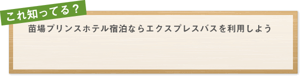 苗場プリンスホテル宿泊ならエクスプレスパックを利用しよう