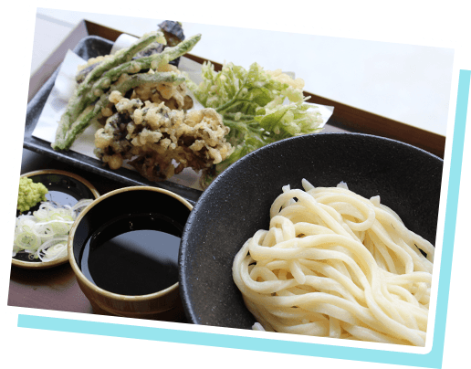 尾瀬名水うどんと天ぷら