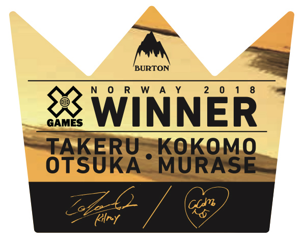 X Games Norway大塚健&村瀬心椛ダブル優勝記念ステッカー配布！