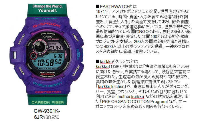 「LOVE THE SEA AND THE EARTH」のNewモデルが登場