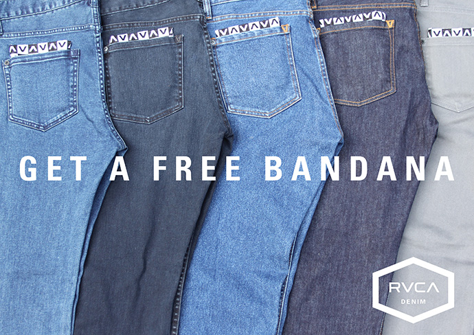 【RVCA DENIM】GET A FREE BANDANAキャンペーンのお知らせ