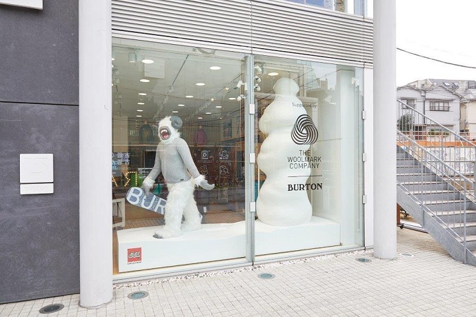 BurtonとThe Woolmark Companyのよるスペシャルディスプレイのお知らせ。