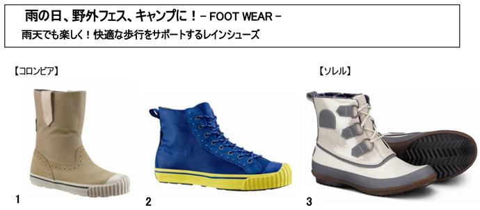 雨の日、野外フェス、キャンプに！ColumbiaレインアイテムがGood！