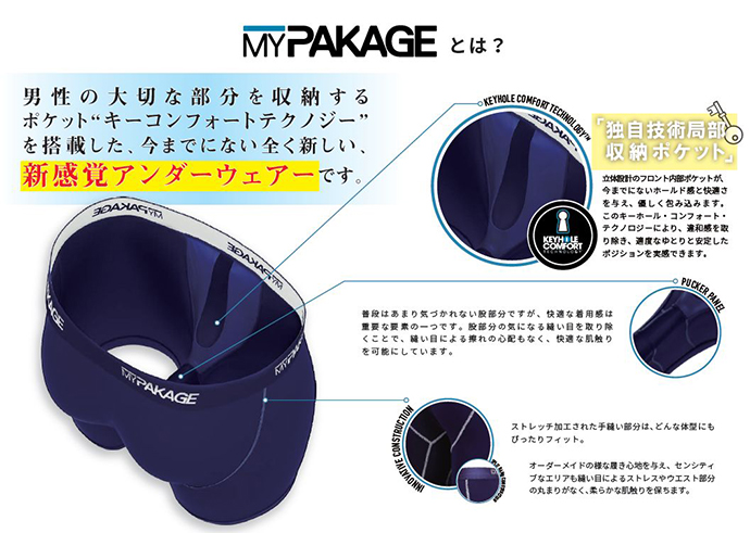 新感覚！男性用アンダーウェア MY PAKAGE