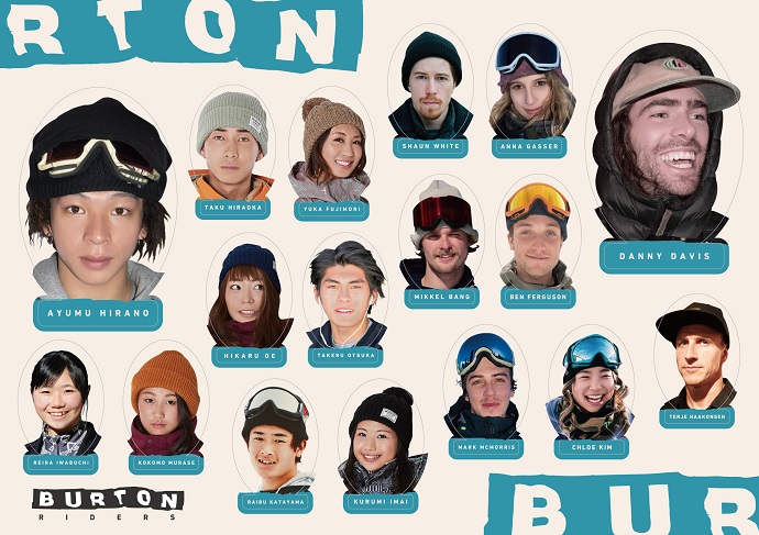2018/9/6〜8、BURTONチームライダーステッカーシートを対象の270店で数量限定配布