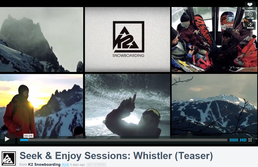 K2 snowboarding プレゼンツ Seek & Enjoy: Whistlerのティーザーが公開！