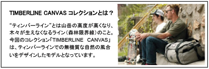 TIMBERLINE CANVASコレクション!!