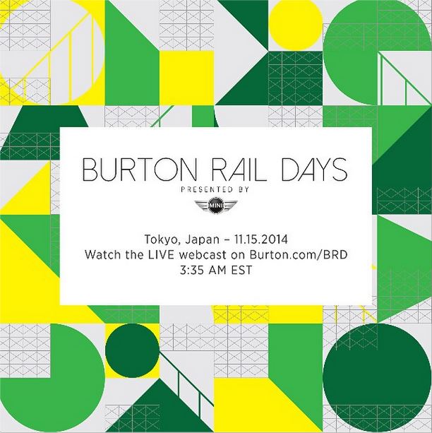 11/15『BURTON RAIL DAYS presented by MINI』参加ライダー決定!!