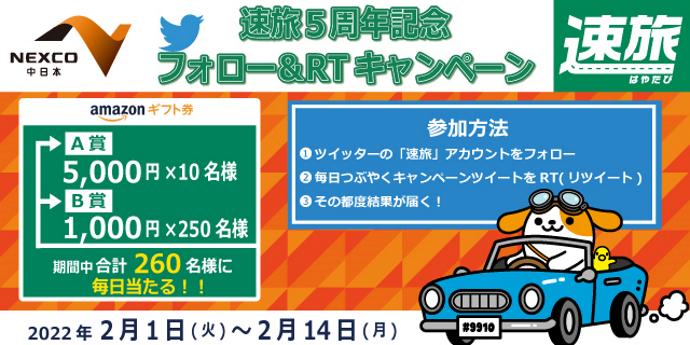 合計260名さま、総額30万円のツイッター・リツイートキャンペーン！