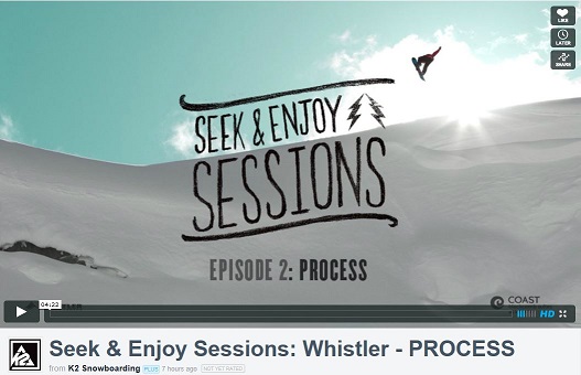 K2 Snowboarding Seek & Enjoy Episode 2 "PROCESS"無料配信！