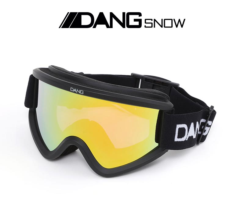 【DANGSHADES】DANG SNOW New ORIGINAL Matt Black Frame x High Contrast Champagne Gold Mirror lens
