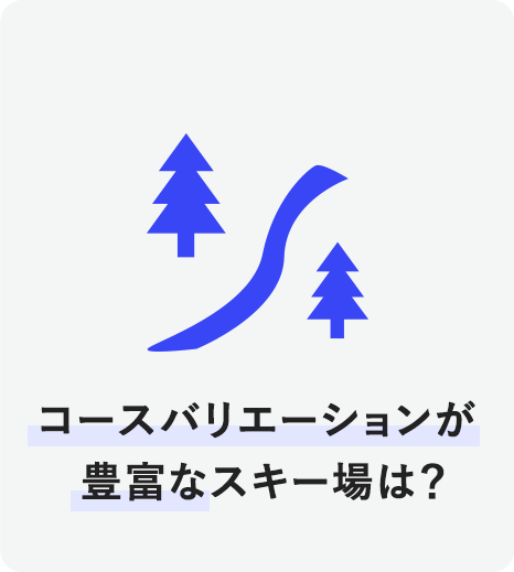 コースバリエーションが豊富なスキー場は？