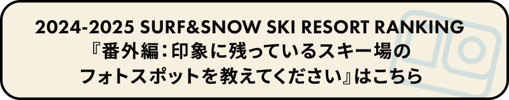 番外編：印象に残っているスキー場のフォトスポットを教えてください の結果はこちら　