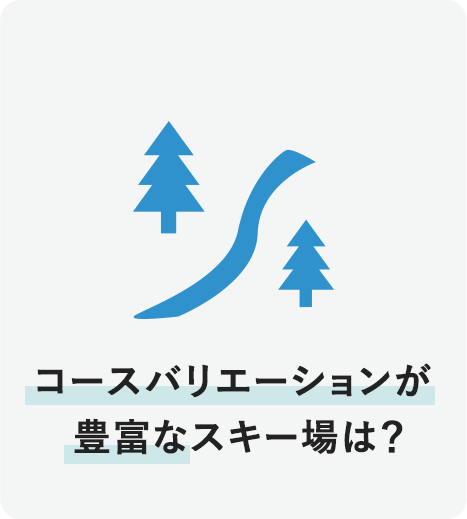 コースバリエーションが豊富なスキー場は？