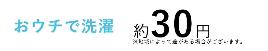 おウチで洗濯 約30円
