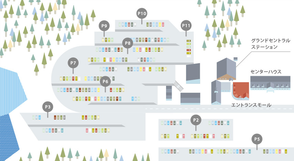 ハンターマウンテン塩原 駐車場