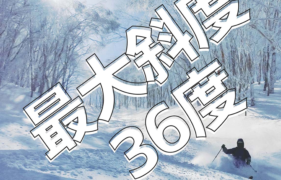 最大斜度36度 極上パウダーゾーン