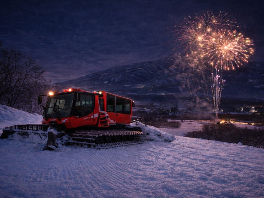 池の平温泉アルペンブリックスキー場のアルペンブリック真冬の花火大会