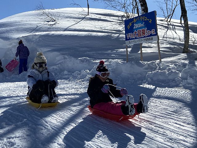 スノーウェーブパーク白鳥高原の2000mそりコースオープン！