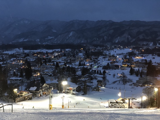 夜景を見ながらのスキー|白馬八方尾根スキー場のクチコミ画像