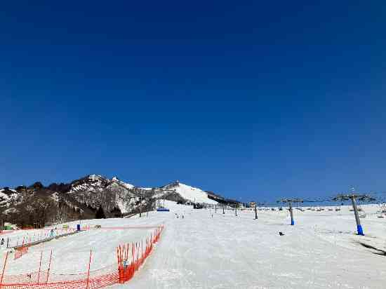 中腹からは雪あり|岩原スキー場のクチコミ画像2