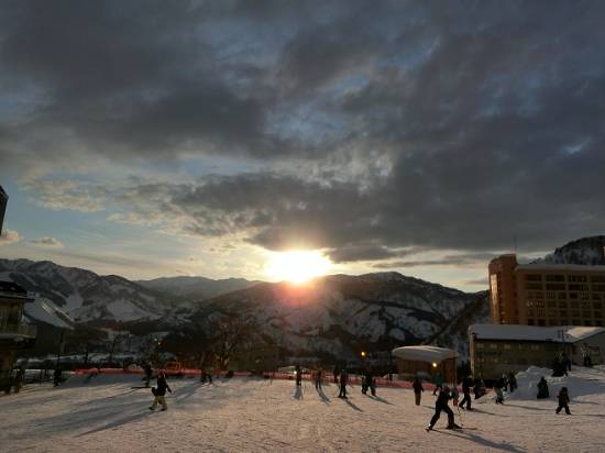 夕陽がキレイだった|岩原スキー場のクチコミ画像1