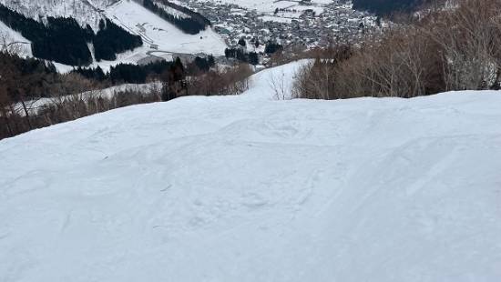 山頂付近は特に滑りやすい|野沢温泉スキー場のクチコミ画像2