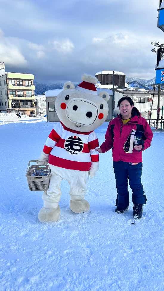 着ぐるみとのふれあい|岩原スキー場のクチコミ画像