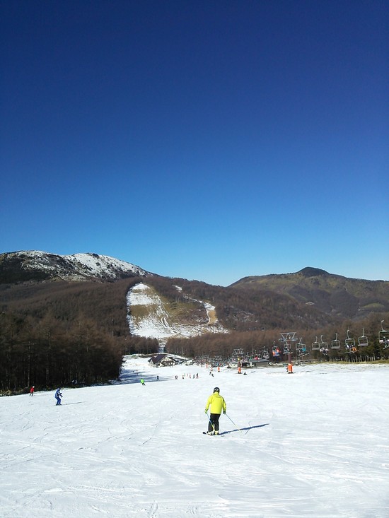初滑り！雪あります！！|湯の丸スキー場のクチコミ画像