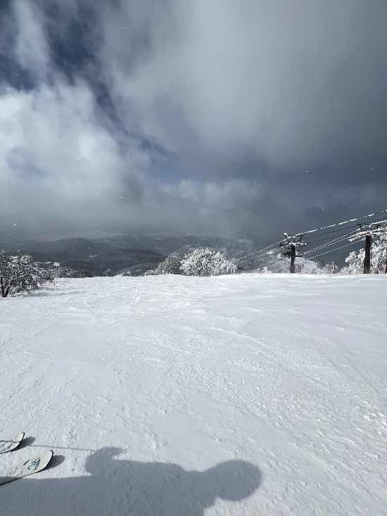 圧雪したゲレンデに新雪が積もり…|スキージャム勝山のクチコミ画像