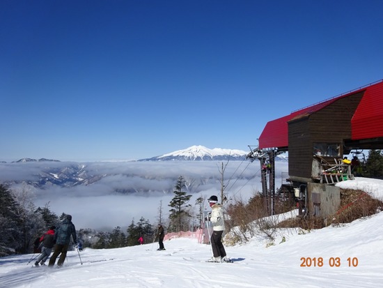 山頂2130mからの景色とコース|信州松本 野麦峠スキー場のクチコミ画像