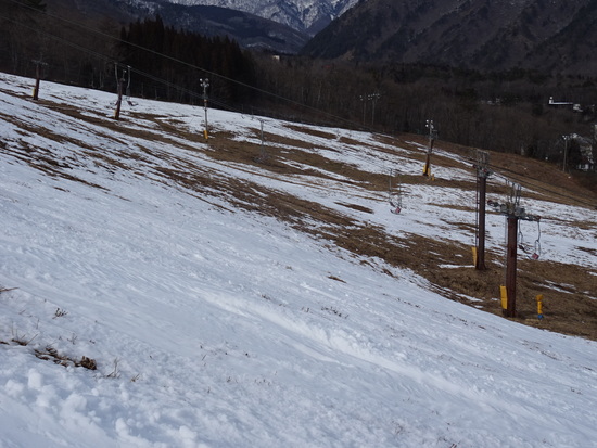 麓のゲレンデはまだまだ雪不足です|白馬八方尾根スキー場のクチコミ画像